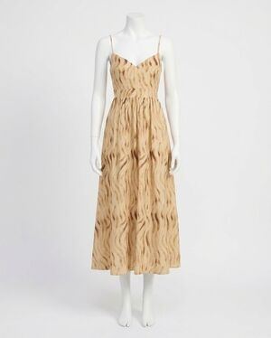 NEW EN SAISON avayah midi dress in golden brown